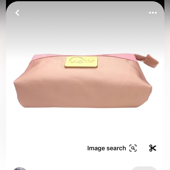 Set of two make up cosmetics bag pouch clutch bags VioLife Gold pink Beige New - Picture 9 of 10